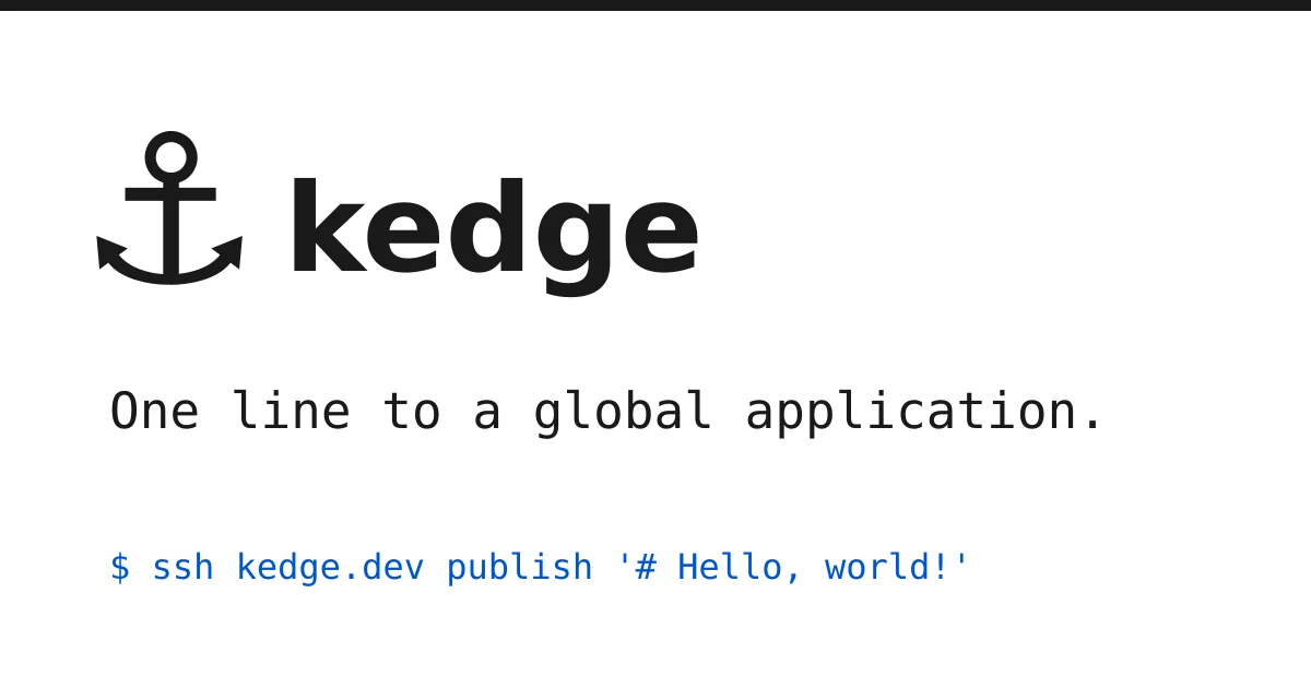 Kedge cover